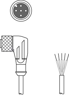 Leuze KD S-M12-5W-P1-050 50133863 Cables and Connectors